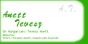 anett tevesz business card